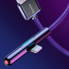 Заредете изображение във визуализатора на галерията – Baseus cable usb to apple lightning 8-pin iridescent lamp gaming 1,5a cal7c-b01 2m black - TopMag
