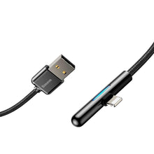 Заредете изображение във визуализатора на галерията – Baseus cable usb to apple lightning 8-pin iridescent lamp gaming 1,5a cal7c-b01 2m black - TopMag
