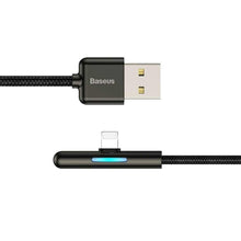 Заредете изображение във визуализатора на галерията – Baseus cable usb to apple lightning 8-pin iridescent lamp gaming 1,5a cal7c-b01 2m black - TopMag
