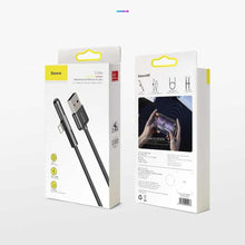 Заредете изображение във визуализатора на галерията – Baseus cable usb to apple lightning 8-pin iridescent lamp gaming 2,4a cal7c-a01 1m black - TopMag
