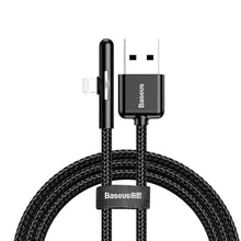 Заредете изображение във визуализатора на галерията – Baseus cable usb to apple lightning 8-pin iridescent lamp gaming 2,4a cal7c-a01 1m black - TopMag
