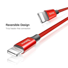 Заредете изображение във визуализатора на галерията – Baseus cable usb to o apple lightning 8-pin 2a yvien calyw-a09 1,8m red - TopMag
