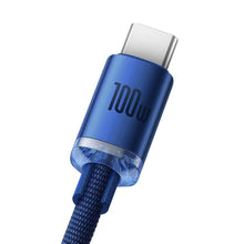 Заредете изображение във визуализатора на галерията – Baseus cable usb to type c pd100w power delivery cristal shine cajy000403 1,2 blue - TopMag
