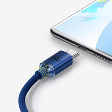 Заредете изображение във визуализатора на галерията – Baseus cable usb to type c pd100w power delivery cristal shine cajy000403 1,2 blue - TopMag
