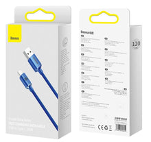 Заредете изображение във визуализатора на галерията – Baseus cable usb to type c pd100w power delivery cristal shine cajy000403 1,2 blue - TopMag
