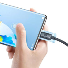 Заредете изображение във визуализатора на галерията – Baseus cable usb to type c pd100w power delivery fast charging crystal shine cajy000501 2m black - TopMag
