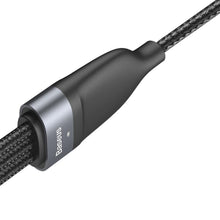 Заредете изображение във визуализатора на галерията – Baseus cable usb / typee c 4w1 type c to micro + lightning 8-pin + type c 100w pd qi gray-black ca2t3-g1 - TopMag
