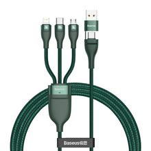 Заредете изображение във визуализатора на галерията – Baseus cable usb / typee c 4w1 type c to micro + lightning 8-pin + type c 100w pd qi green ca2t3-06 - TopMag
