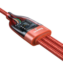 Заредете изображение във визуализатора на галерията – Baseus cable usb / typee c 4w1 type c to micro + lightning 8-pin + typee c 100w pd qi orange ca2t3-07 - TopMag
