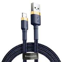 Baseus cafule кабел usb for iPhone lightning 8-pin 2.4a 1m gold+blue calklf-bv3