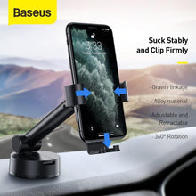 Заредете изображение във визуализатора на галерията – Baseus car holder gravity telescopic on window / dashboard black suyl-jy01 - TopMag
