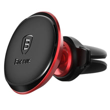 Заредете изображение във визуализатора на галерията – Baseus car holder magnetic air vent car mount holder with cable clip red sugx-a09 - TopMag
