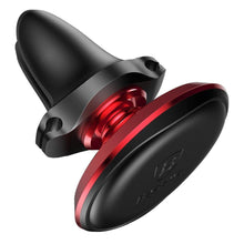 Заредете изображение във визуализатора на галерията – Baseus car holder magnetic air vent car mount holder with cable clip red sugx-a09 - TopMag
