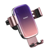 Заредете изображение във визуализатора на галерията – Baseus car holder to air vent glaze gravity car mount black suyl pink suyl-lg04 - TopMag
