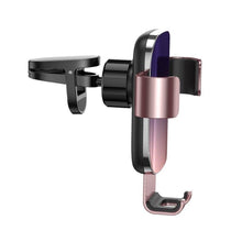 Заредете изображение във визуализатора на галерията – Baseus car holder to air vent glaze gravity car mount black suyl pink suyl-lg04 - TopMag
