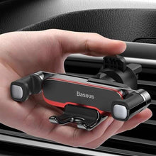 Заредете изображение във визуализатора на галерията – Baseus car holder to air vent gravity lateral gravity suyl-hu01 black - TopMag
