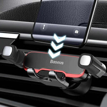 Заредете изображение във визуализатора на галерията – Baseus car holder to air vent gravity lateral gravity suyl-hu01 black - TopMag
