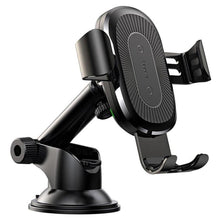 Заредете изображение във визуализатора на галерията – Baseus car holder wireless charger to window / dashboard vent gravity 10w black wxyl-a01 - TopMag
