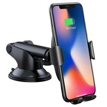 Заредете изображение във визуализатора на галерията – Baseus car holder wireless charger to window / dashboard vent gravity 10w black wxyl-a01 - TopMag
