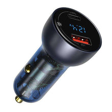 Заредете изображение във визуализатора на галерията – Baseus cat charger particular digital display qc+pps dual quick charger car charger 65w dark gray tzcckx-0g - TopMag
