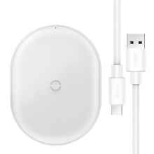 Заредете изображение във визуализатора на галерията – Baseus cobble wireless charger 15w qi epp white wxys-02 - TopMag
