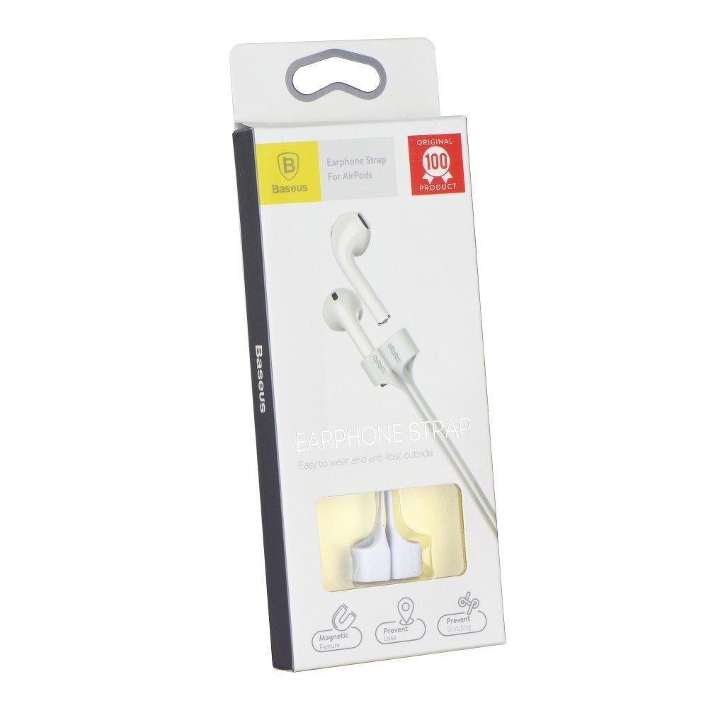 Baseus earphone strap за airpods сив бял - TopMag