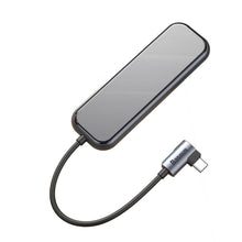 Заредете изображение във визуализатора на галерията – Baseus hub multi-functional type-c to 4xusb3.0+type c pd deep gray cahub-ez0g - TopMag
