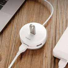 Заредете изображение във визуализатора на галерията – Baseus hub type c or usb to usb 3.0 + 3xusb 2.0 white 0,12 meter cahub-ga02 - TopMag
