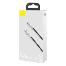Заредете изображение във визуализатора на галерията – Baseus кабел type c for apple lightning 8-pin pd20w power delivery cafule metal cable catljk-a01 1 meter черен - TopMag
