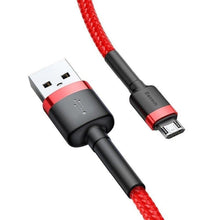 Заредете изображение във визуализатора на галерията – Baseus кабел usb cafule micro 1,5a 2 meter red-red camklf-c09 - TopMag

