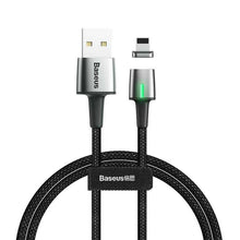 Заредете изображение във визуализатора на галерията – Baseus кабел usb magnetic zinc for iPhone lightning 8-pin 1,5a 2 meter black calxc-b01 - TopMag
