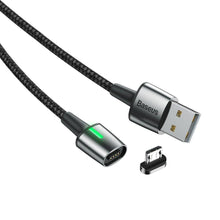 Заредете изображение във визуализатора на галерията – Baseus кабел usb magnetic zinc micro 2,4a 1 meter black camxc-a01 - TopMag
