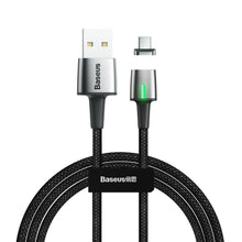 Заредете изображение във визуализатора на галерията – Baseus кабел usb magnetic zinc type c 2a 2 meter black catxc-b01 - TopMag
