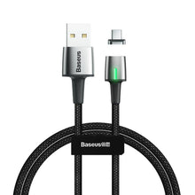 Заредете изображение във визуализатора на галерията – Baseus кабел usb magnetic zinc type c 3a 1 meter black catxc-a01 - TopMag
