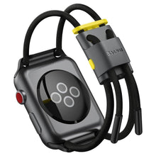 Заредете изображение във визуализатора на галерията – Baseus lockable rope for apple watch let`s go series 42mm / 44mm grey-yellow lbapwa4-bgy - TopMag
