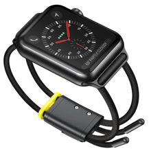 Заредете изображение във визуализатора на галерията – Baseus lockable rope for apple watch let`s go series 42mm / 44mm grey-yellow lbapwa4-bgy - TopMag
