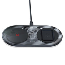 Заредете изображение във визуализатора на галерията – Baseus simple 2in1 wireless charger turbo edition 24w (with 12v charger) qi black tzwxjk-b01 - TopMag

