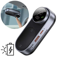 Заредете изображение във визуализатора на галерията – Baseus solar car wireless mp3 player / transmiter fm / bluetooth 5.0 700mah / tf / usb / aux black cdmp000001 - TopMag
