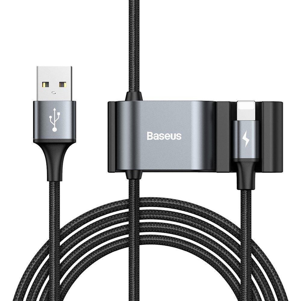 Baseus special data кабел for backseat 2xusb working with iPhone lightning 8-pin hub 1.5m czarny calhz-01 - TopMag