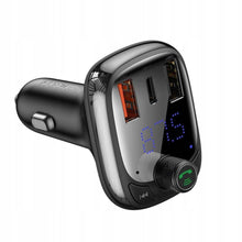 Заредете изображение във визуализатора на галерията – Baseus transmiter fm bluetooth mp3 with зарядно за кола 2 x usb 5a qc cctm-b01 - TopMag
