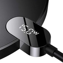 Заредете изображение във визуализатора на галерията – Baseus wireless charger digital led display gen2 15w czarna cced000001 - TopMag
