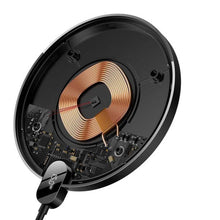 Заредете изображение във визуализатора на галерията – Baseus wireless charger digital led display gen2 15w czarna cced000001 - TopMag
