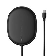 Заредете изображение във визуализатора на галерията – Baseus wireless charger light magnetic 15w for magsafe iphone 12 black wxqj-01 - TopMag
