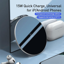 Заредете изображение във визуализатора на галерията – Baseus wireless charger simple 15w black wxjk-b01 - TopMag
