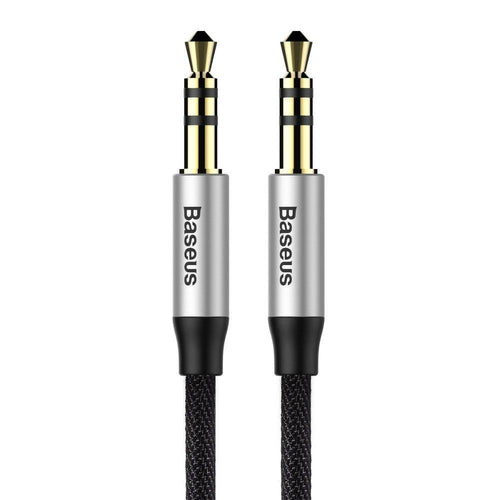 Baseus yiven audio кабел jack 3.5 male audio m30 1,5m silver+ black cam30-cs1 - TopMag