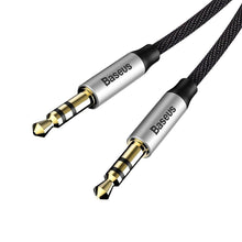 Заредете изображение във визуализатора на галерията – Baseus yiven audio кабел jack 3.5 male audio m30 1,5m silver+ black cam30-cs1 - TopMag
