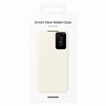 Заредете изображение във визуализатора на галерията – Samsung Smart View Wallet Case for Samsung Galaxy S23+ Cover with Smart Flip Window Card Wallet Cream (EF-ZS916CUEGWW)
