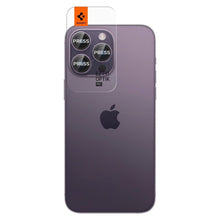 Заредете изображение във визуализатора на галерията – SPIGEN OPTIK.TR ”EZ FIT” camera protector 2-pack for IPHONE 14 PRO / 14 PRO MAX deep purple
