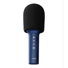 Заредете изображение във визуализатора на галерията – Joyroom wireless karaoke microphone with Bluetooth 5.0 speaker 1200mAh blue (JR-MC5Blue)

