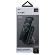 Заредете изображение във визуализатора на галерията – Uniq Powerbank Hoveo 5000mAh USB-C 20W PD Fast charge Wireless Magnetic grey/charcoal gray
